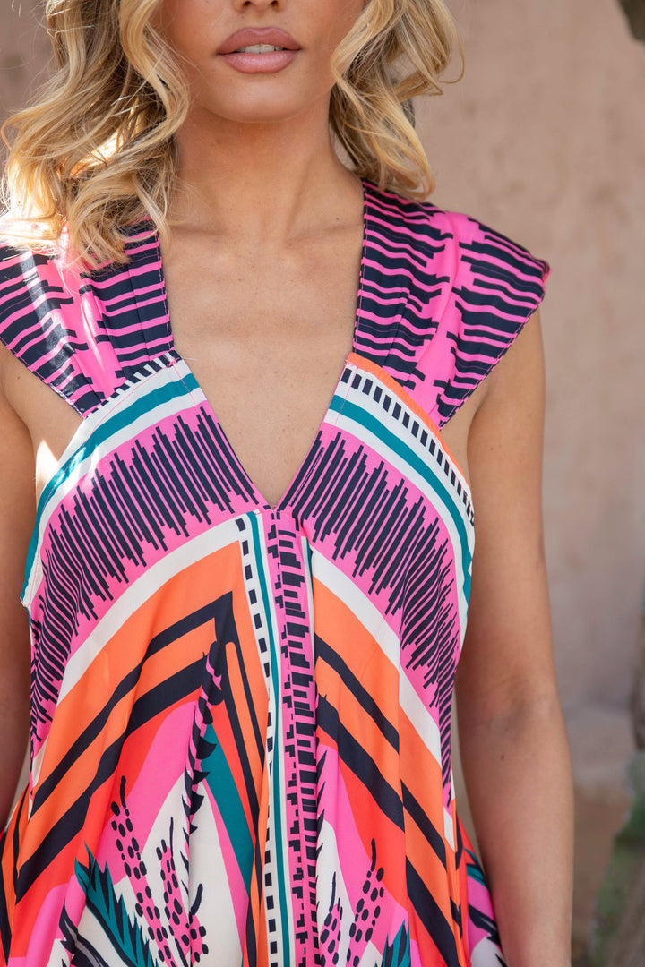 Robe longue col v Solany - Robes