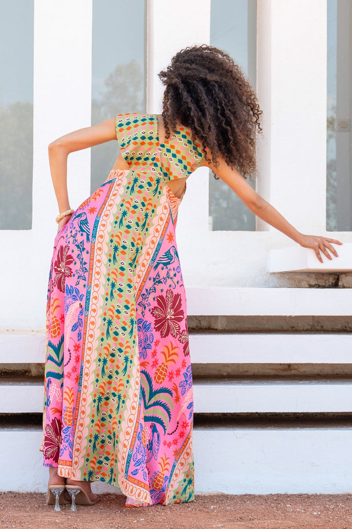 Robe longue col v Solany - Robes