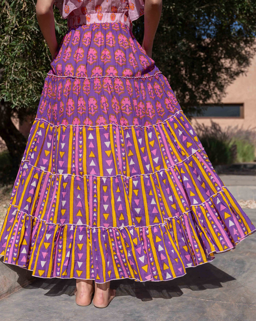 Robe Longue Décolleté V Froncé Hilton - Taille unique 34-38