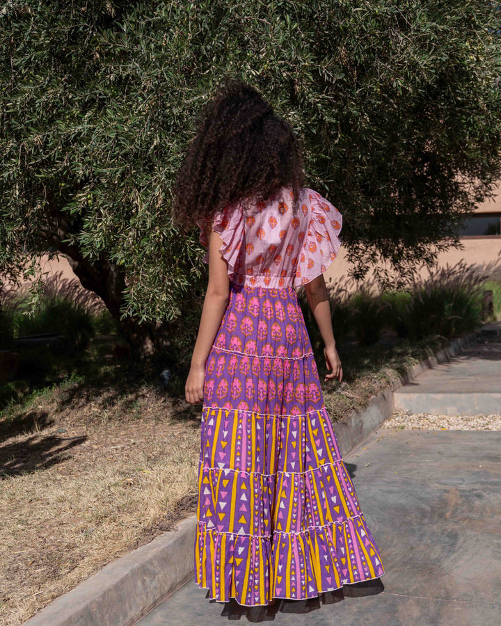 Robe Longue Décolleté V Froncé Hilton - Taille unique 34-38