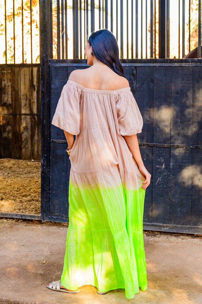 Robe longue dégradée Bellisima - Taille unique: 36 au 42