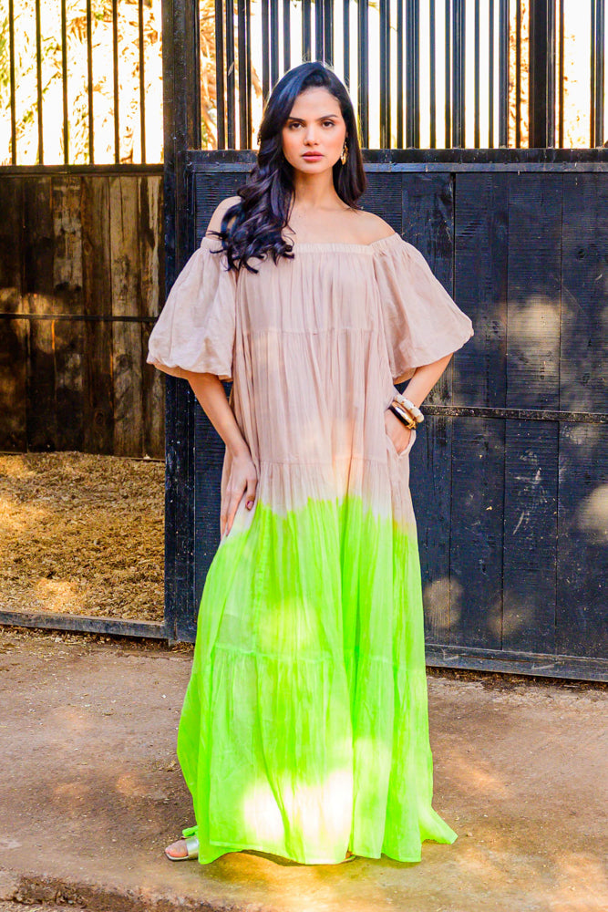 Robe longue dégradée Bellisima - Taille unique: 36 au 42