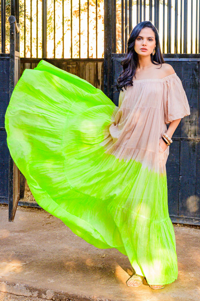Robe longue dégradée Bellisima - Taille unique: 36 au 42