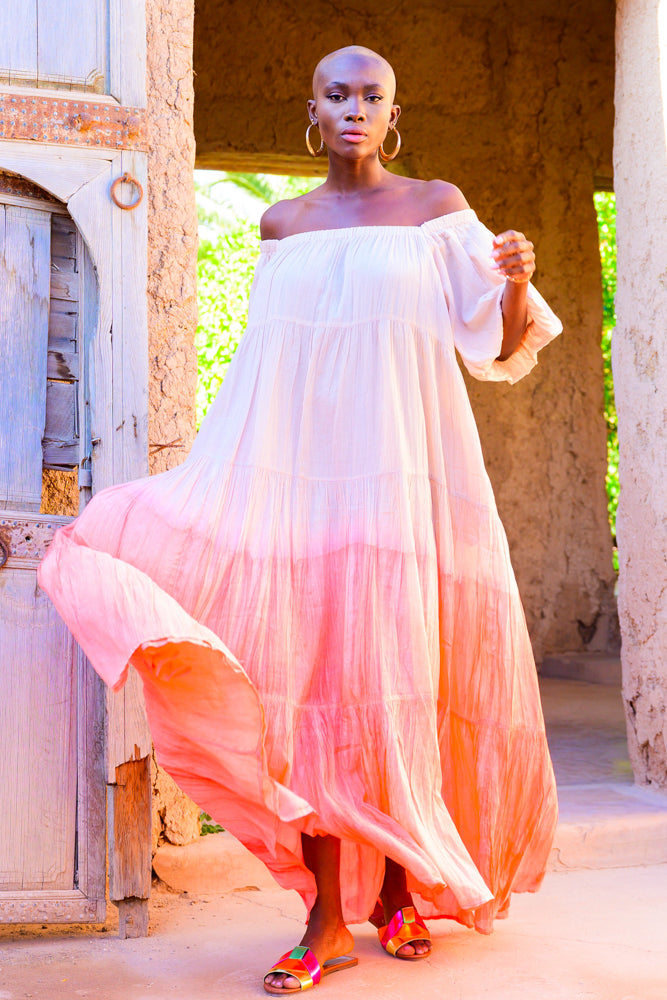 Robe longue dégradée Bellisima - Taille unique: 36 au 42