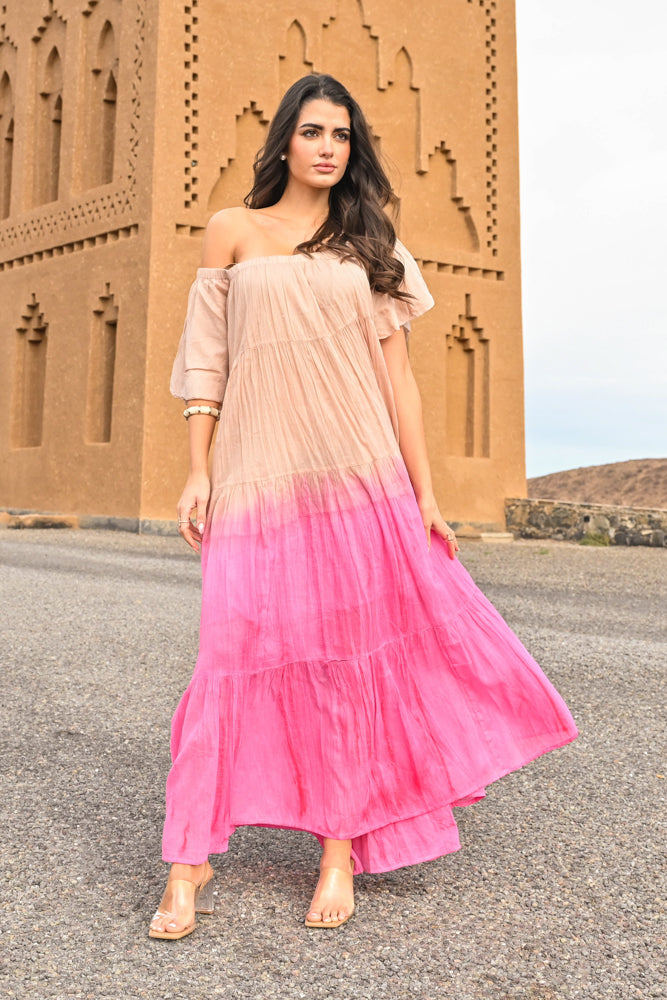 Robe longue dégradée Bellisima - Taille unique: 36 au 42
