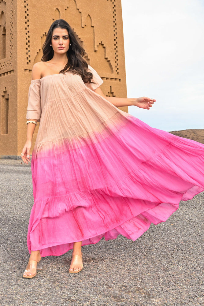 Robe longue dégradée Bellisima - Taille unique: 36 au 42