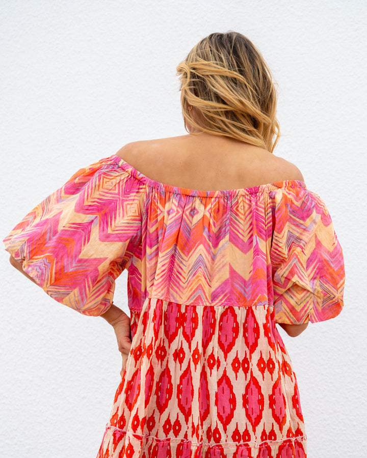 Robe Longue Encolure Bardot Riona - Taille unique 36-50