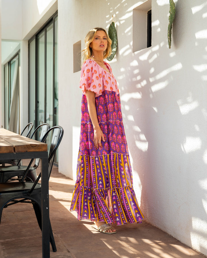 Robe Longue Encolure Bardot Riona - Taille unique 36-50