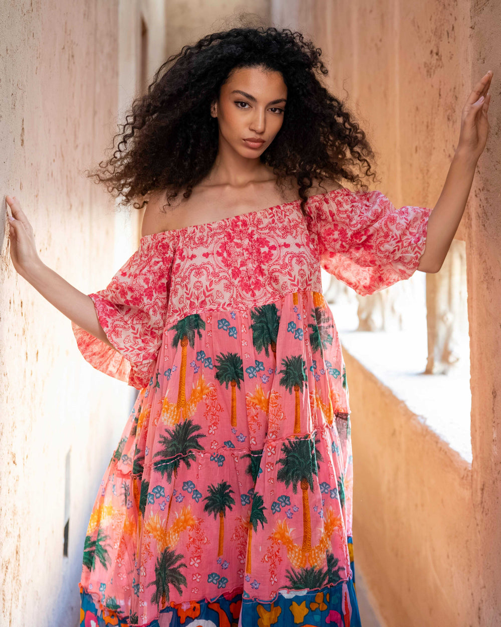 Robe Longue Encolure Bardot Riona - Taille unique 36-50