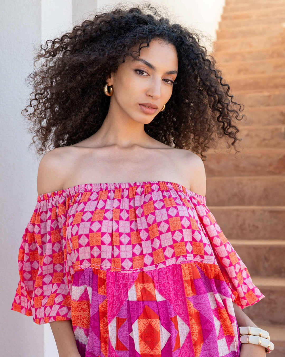 Robe Longue Encolure Bardot Riona - Taille unique 36-50