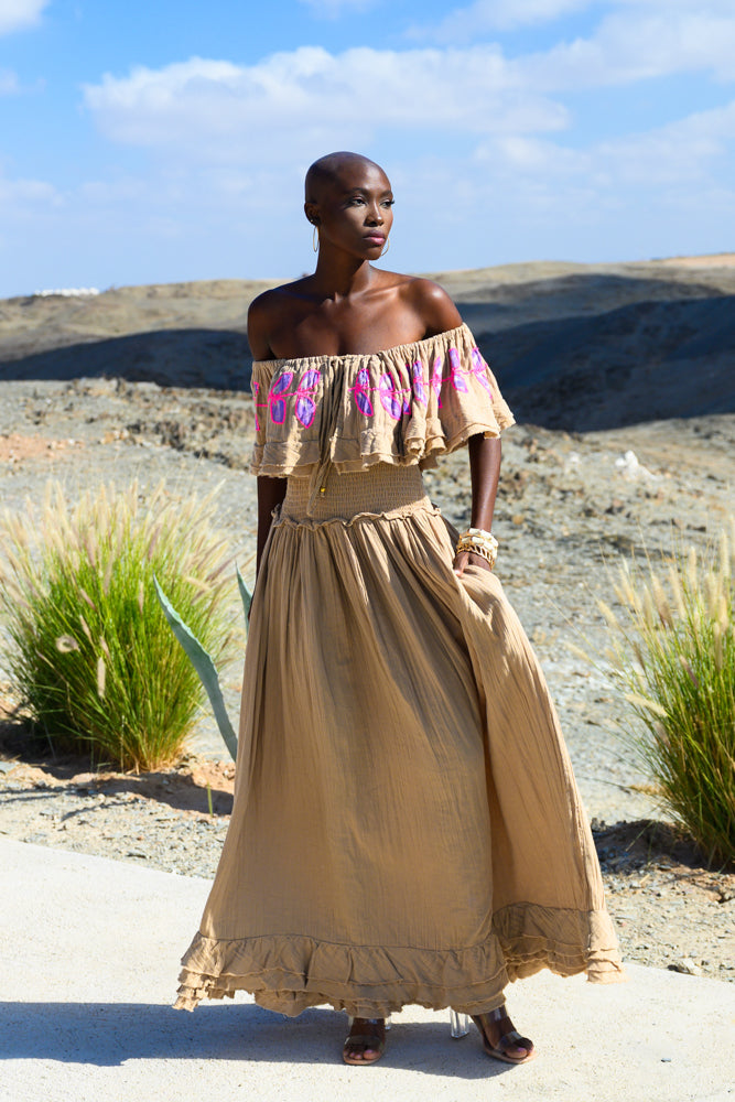 Robe longue Épaules dénudées Magnolia - Taille unique: 36