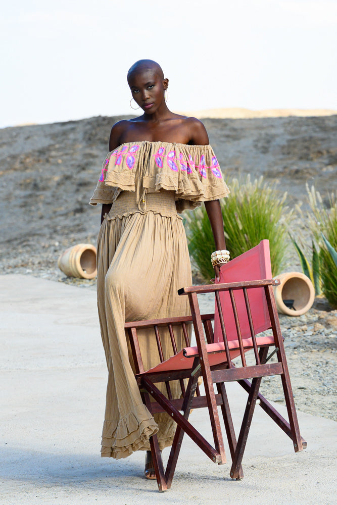 Robe longue Épaules dénudées Magnolia - Taille unique: 36