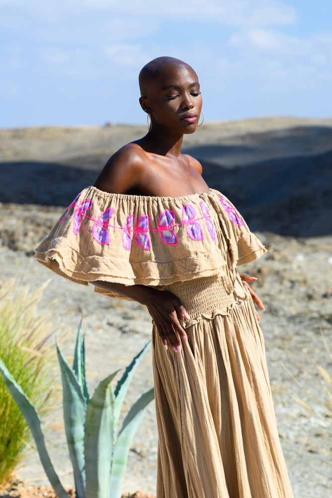 Robe longue Épaules dénudées Magnolia - Taille unique: 36