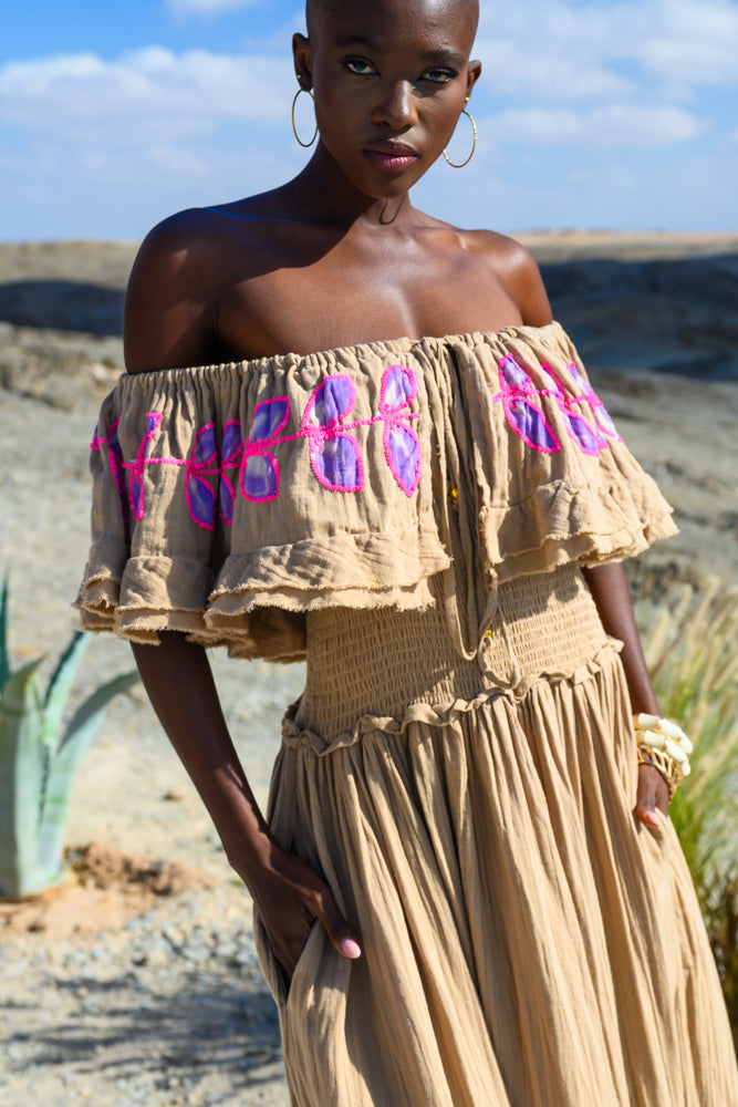 Robe longue Épaules dénudées Magnolia - Taille unique: 36