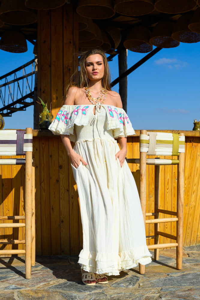 Robe longue Épaules dénudées Magnolia - Taille unique: 36