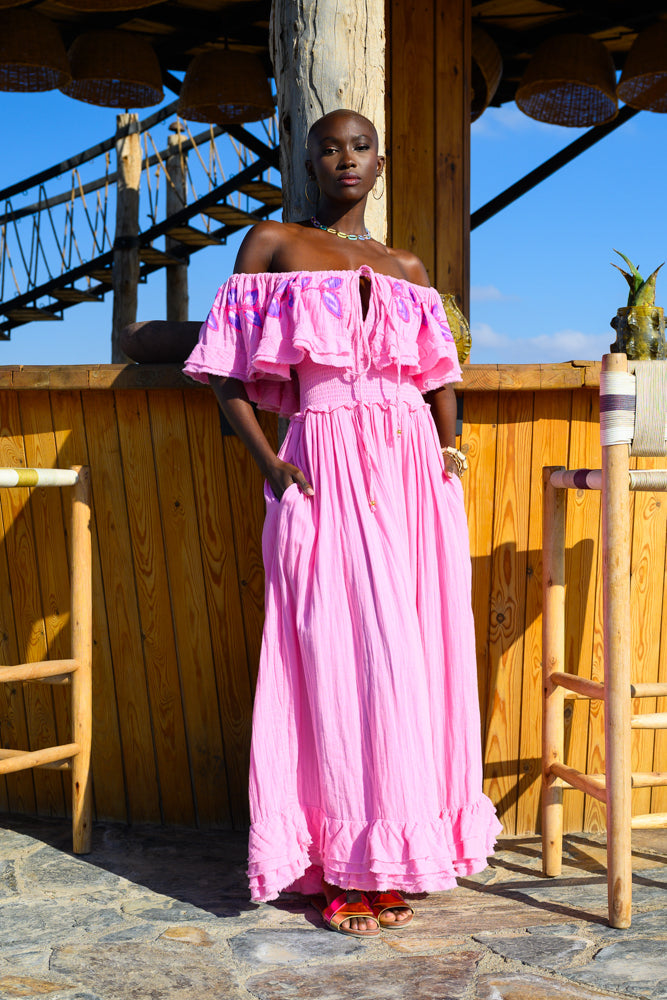 Robe longue Épaules dénudées Magnolia - Taille unique: 36
