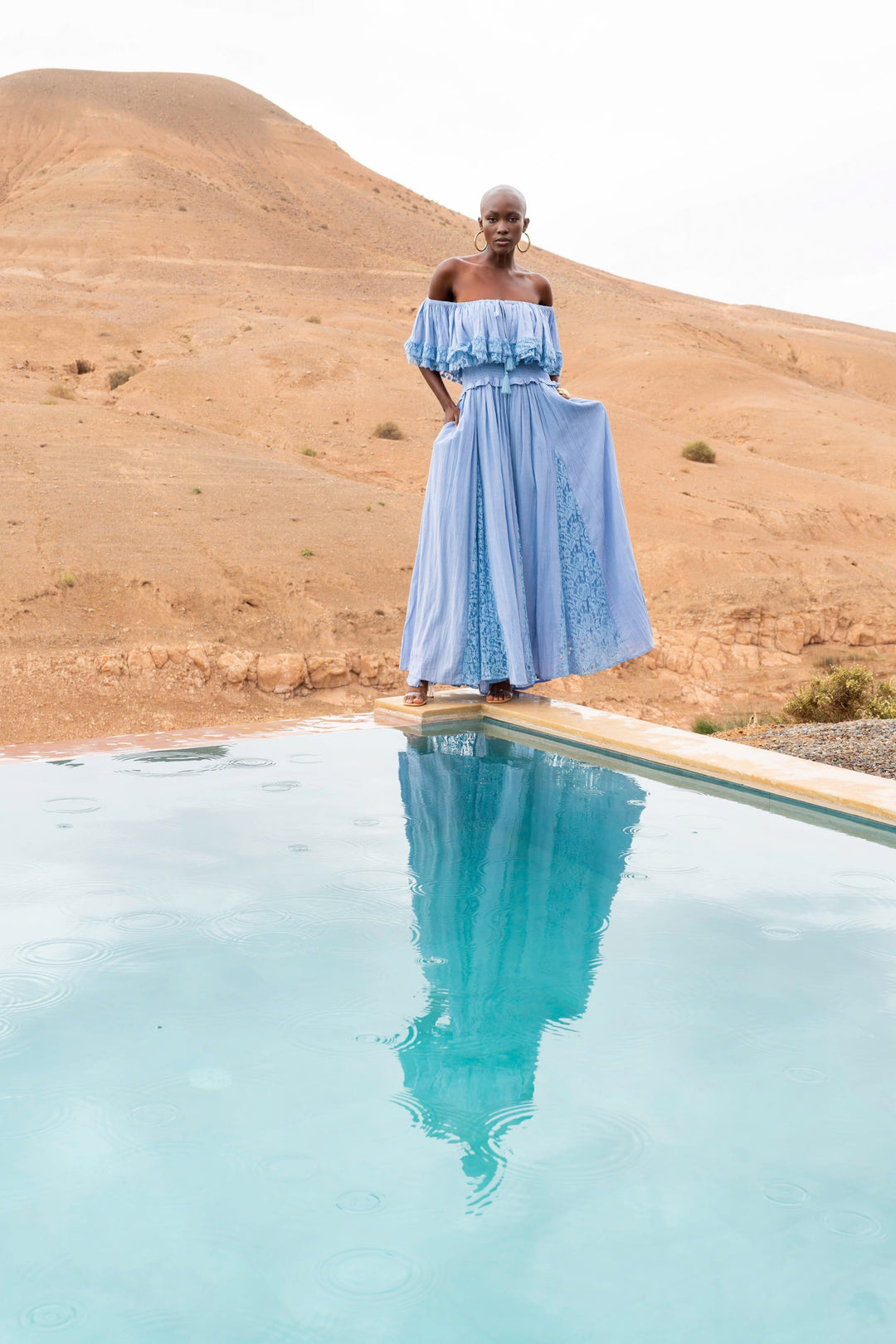 Robe Longue Épaules Dénudées Notche - Taille unique 36-44