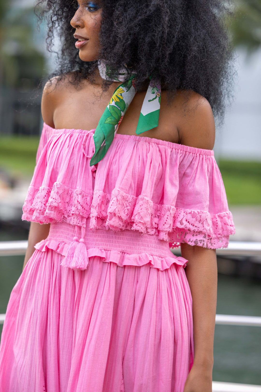 Robe Longue Épaules Dénudées Notche - Taille unique 36-44