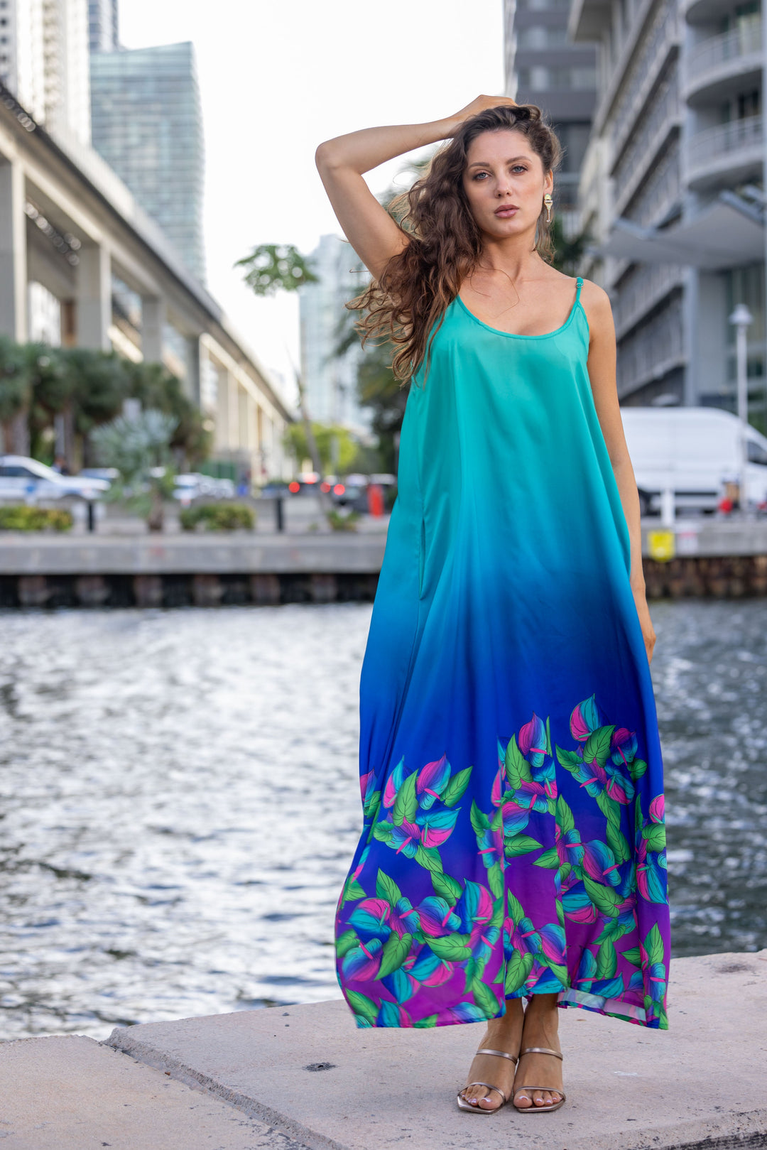 Robe Longue Fluide à Bretelles Melina - Robes