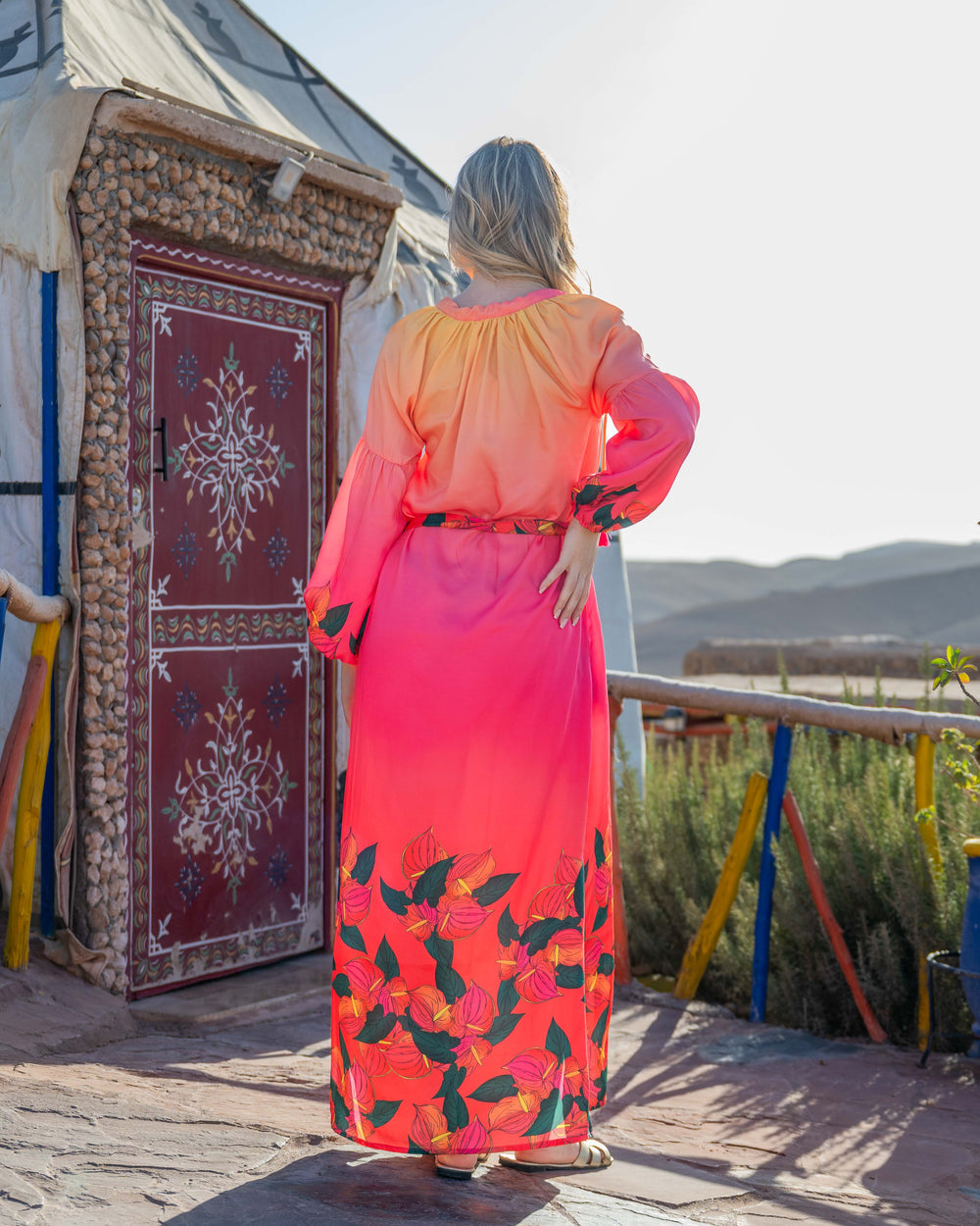 Robe Longue Fluide à Liens Somba - Robes