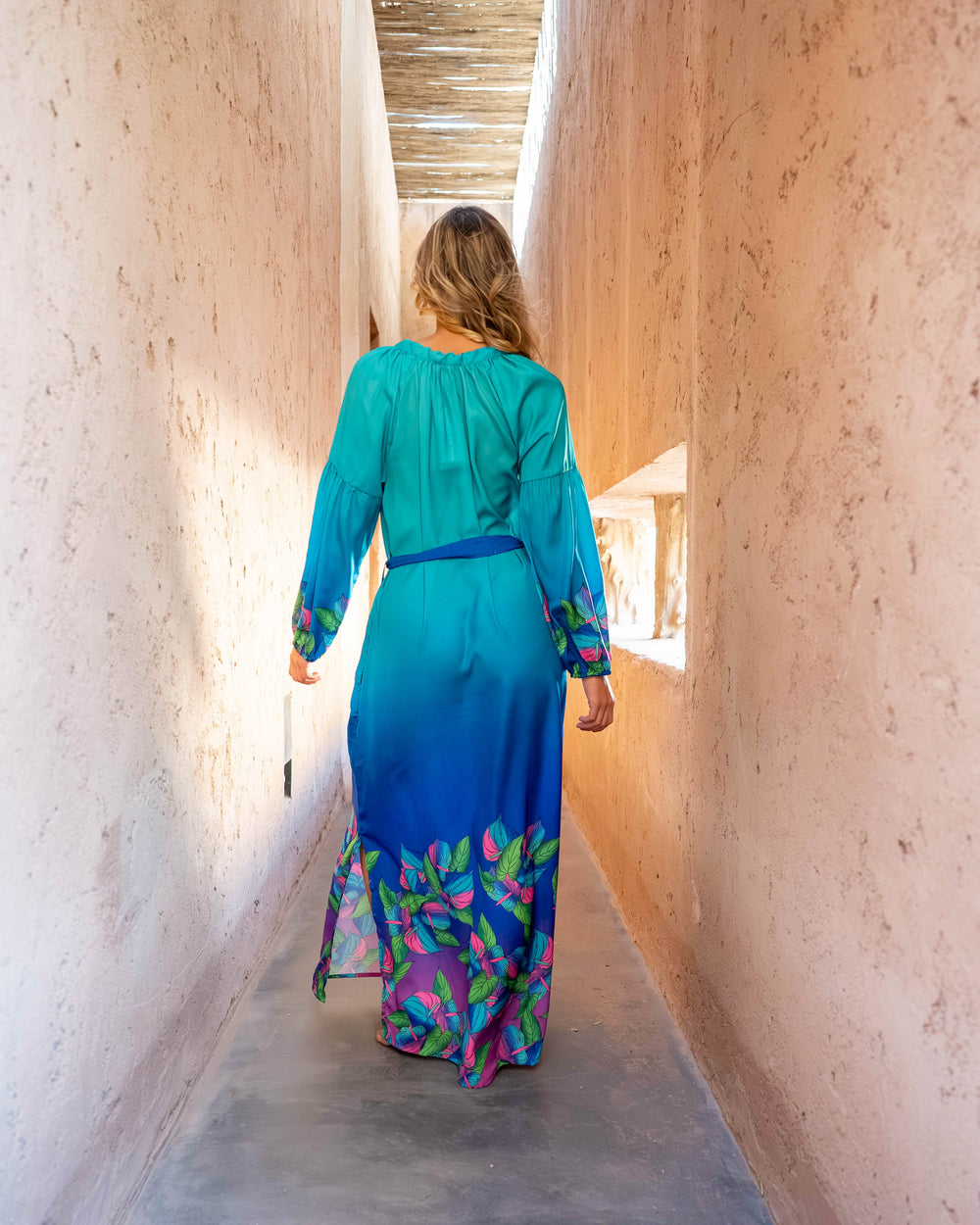 Robe Longue Fluide à Liens Somba - Robes