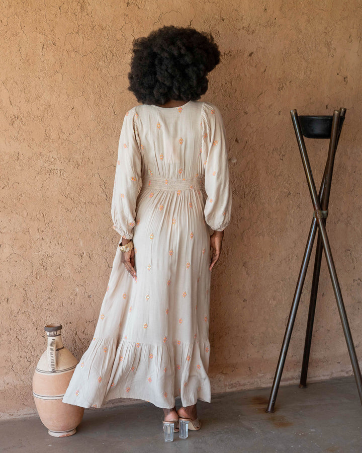 Robe Longue Fluide à Sequins Nello - Taille unique: 36