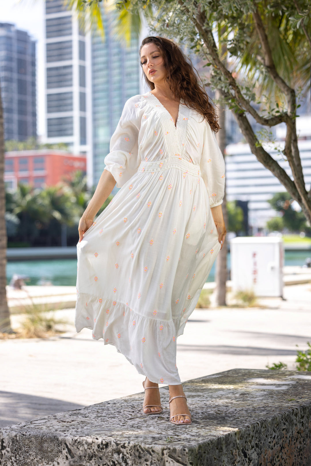 Robe Longue Fluide à Sequins Nello - Taille unique: 36