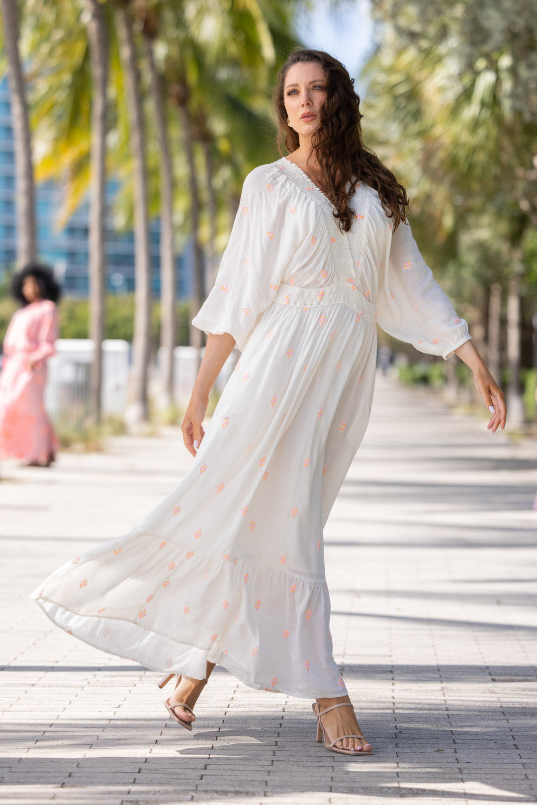 Robe Longue Fluide à Sequins Nello - Taille unique: 36