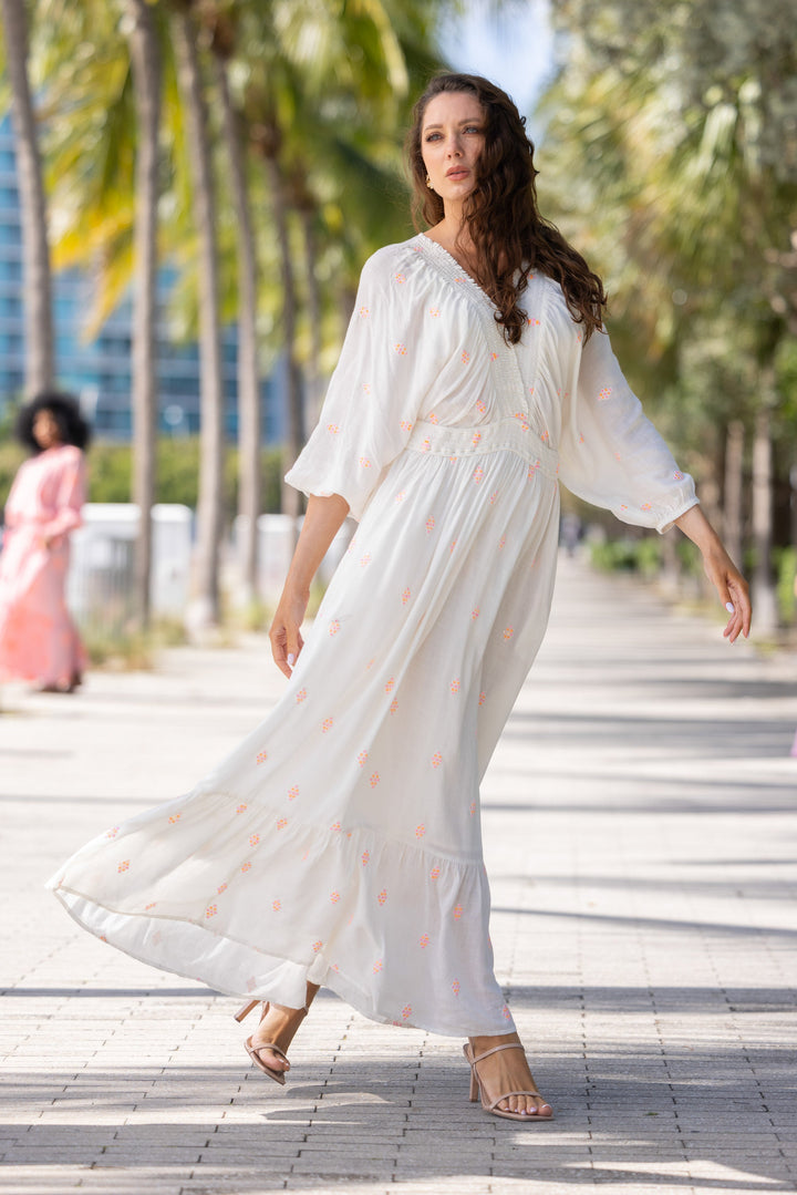 Robe Longue Fluide à Sequins Nello - Taille unique: 36