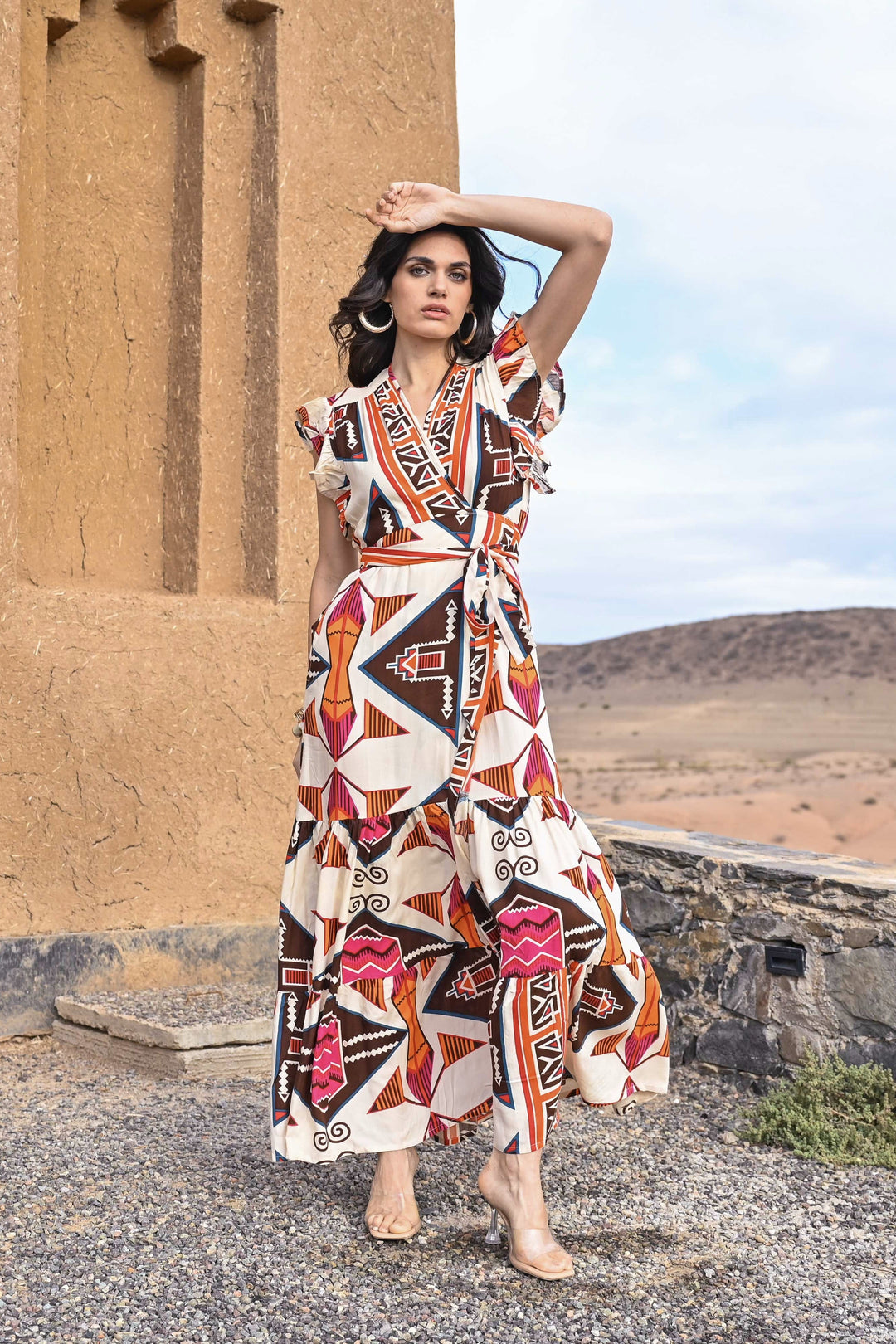 Robe Longue Fluide à Volants Lauren - Robes