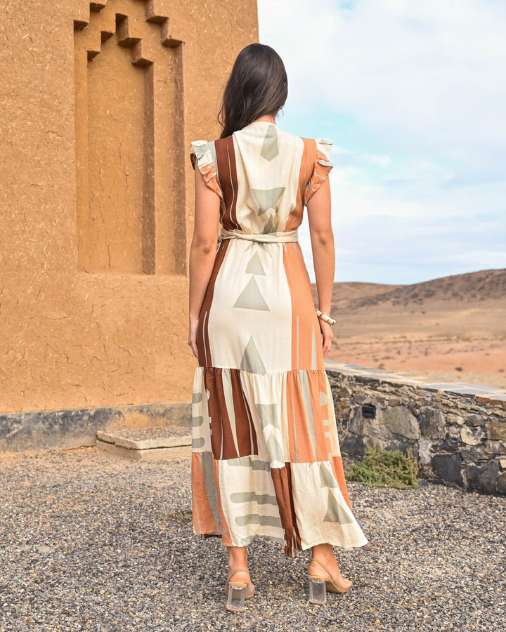 Robe Longue Fluide à Volants Lauren - Robes