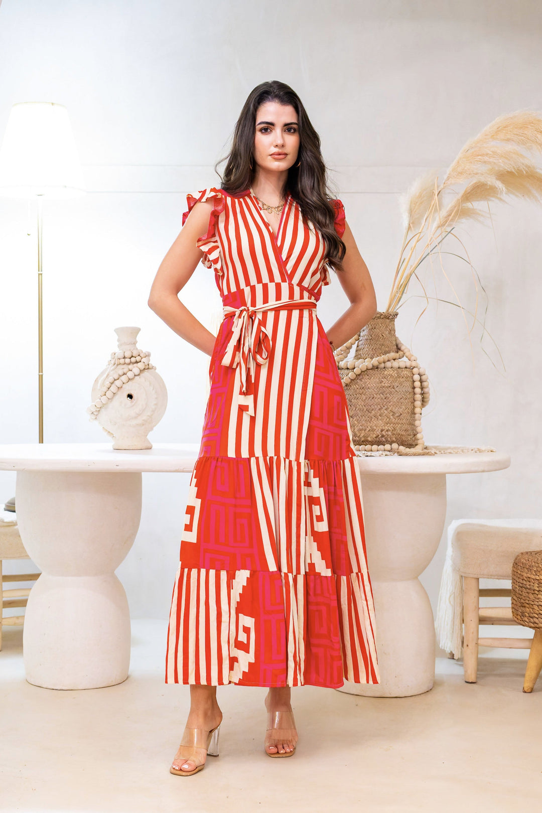 Robe Longue Fluide à Volants Lauren - Robes