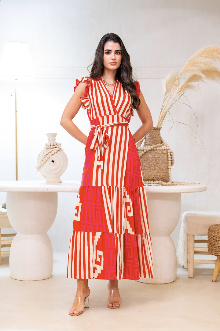 Robe Longue Fluide à Volants Lauren - Robes