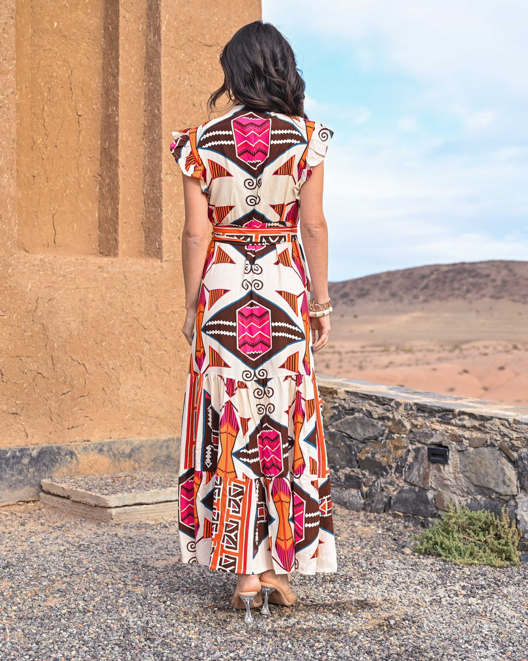 Robe Longue Fluide à Volants Lauren - Robes