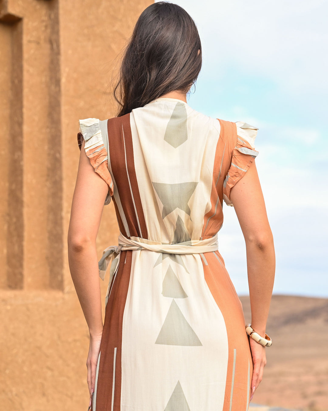 Robe Longue Fluide à Volants Lauren - Robes