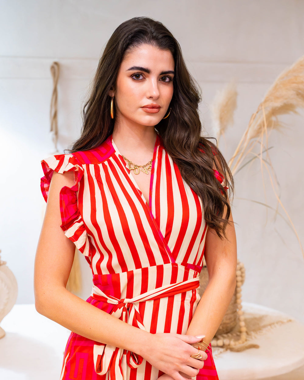 Robe Longue Fluide à Volants Lauren - Robes