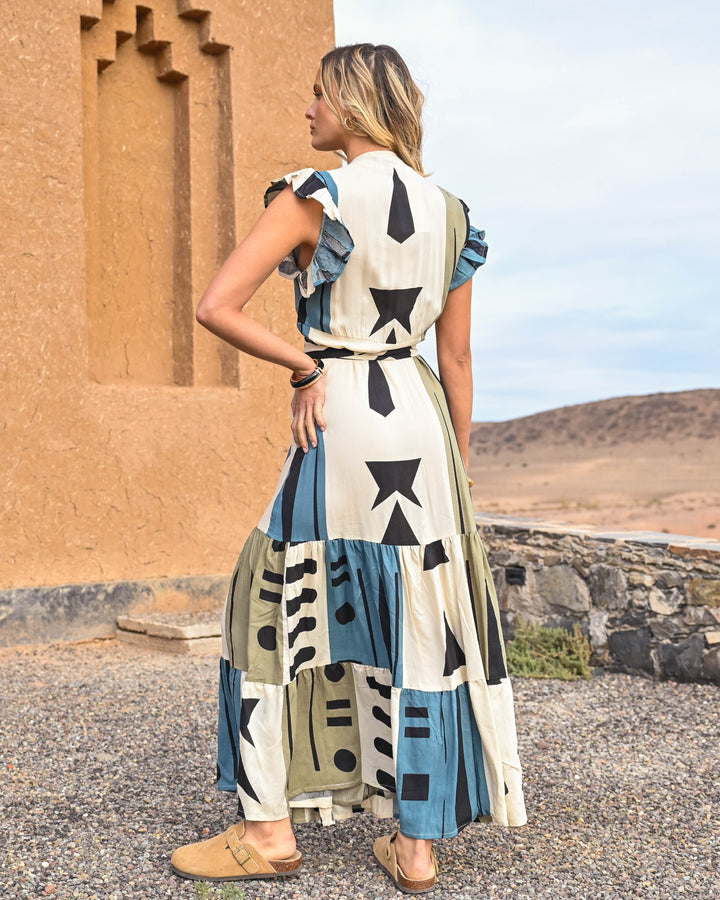 Robe Longue Fluide à Volants Lauren - Robes