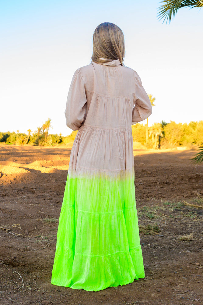 Robe longue fluide dégradée Bome - Taille unique: 36 au 42