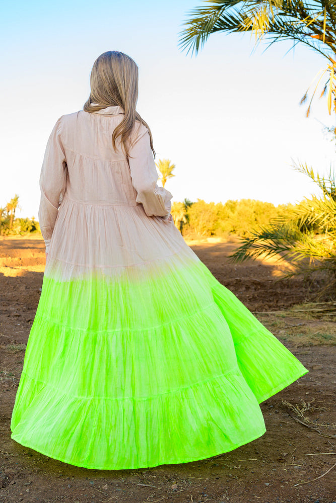 Robe longue fluide dégradée Bome - Taille unique: 36 au 42