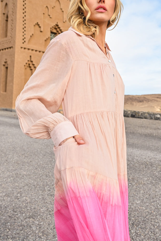 Robe longue fluide dégradée Bome - Taille unique: 36 au 42