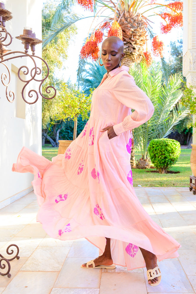 Robe longue fluide dégradée Bome - Taille unique: 36 au 42