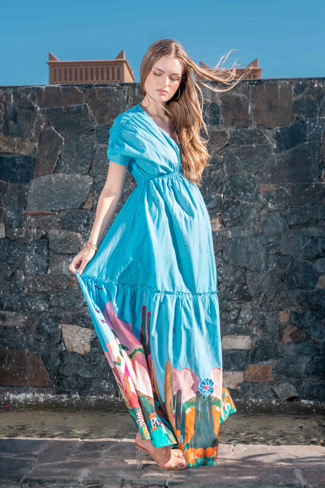 Robe longue imprimé Paloma - Robes