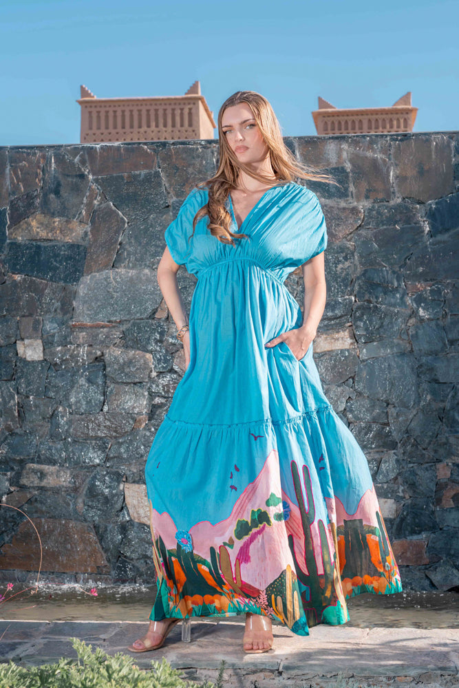 Robe longue imprimé Paloma - Robes