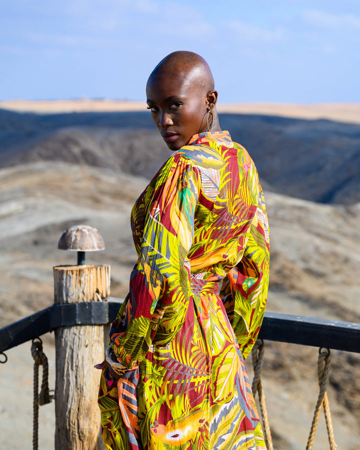 Robe longue imprimé tropical Verone - Robes