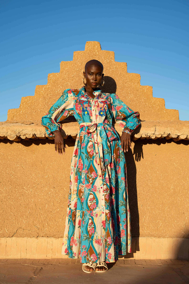 Robe longue imprimé tropical Verone - Robes