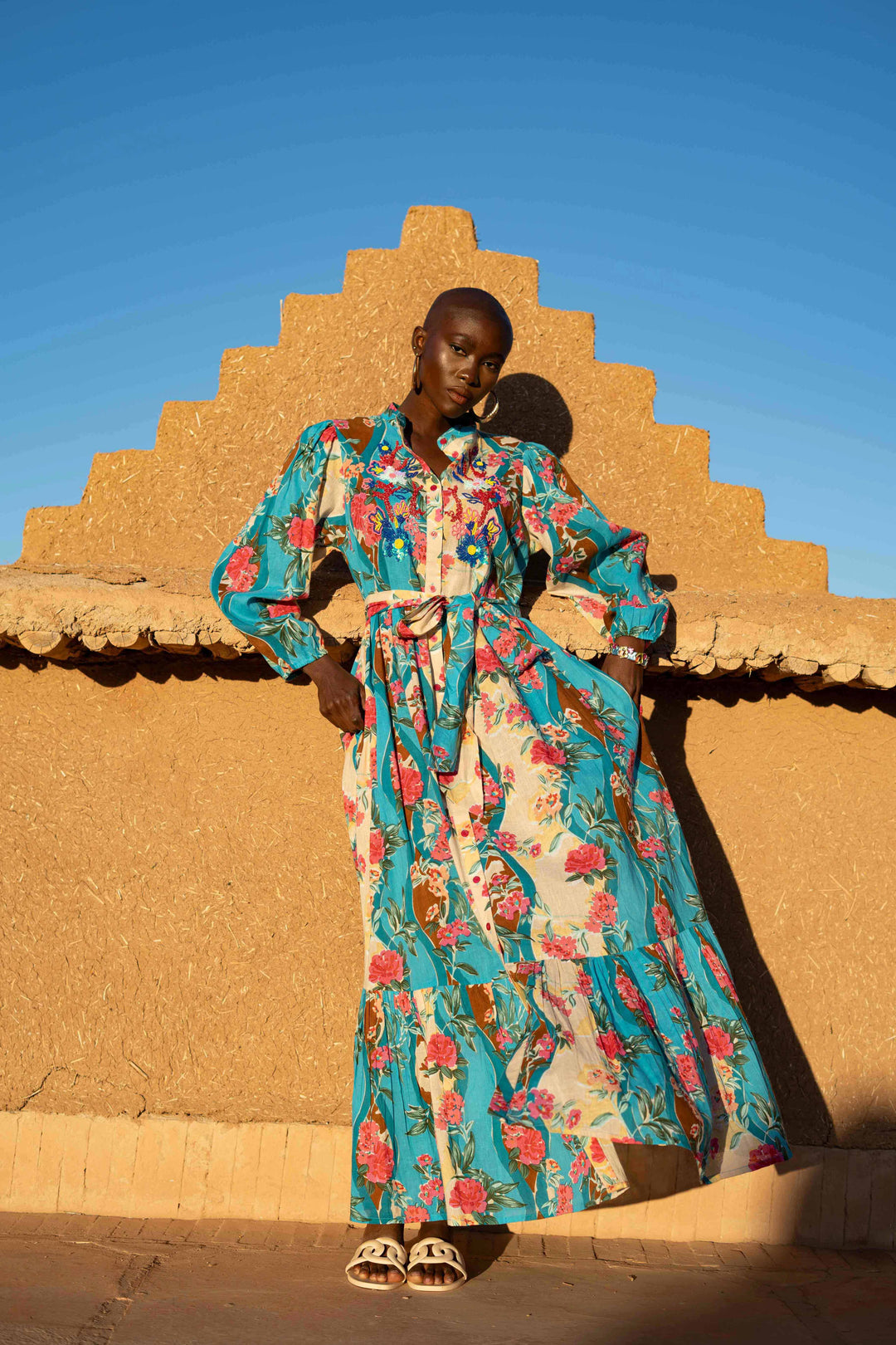Robe longue imprimé tropical Verone - Robes