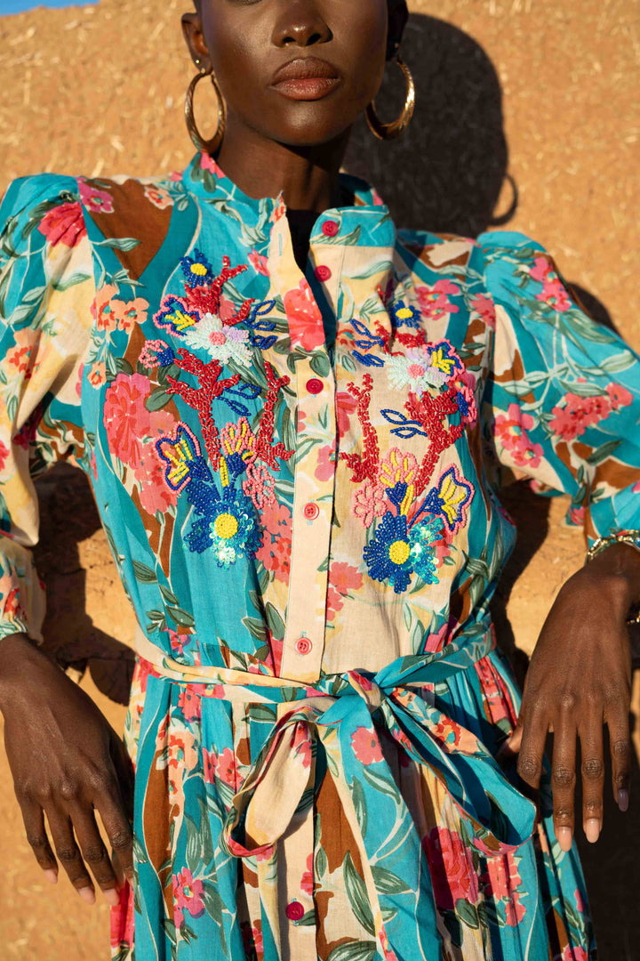 Robe longue imprimé tropical Verone - Robes