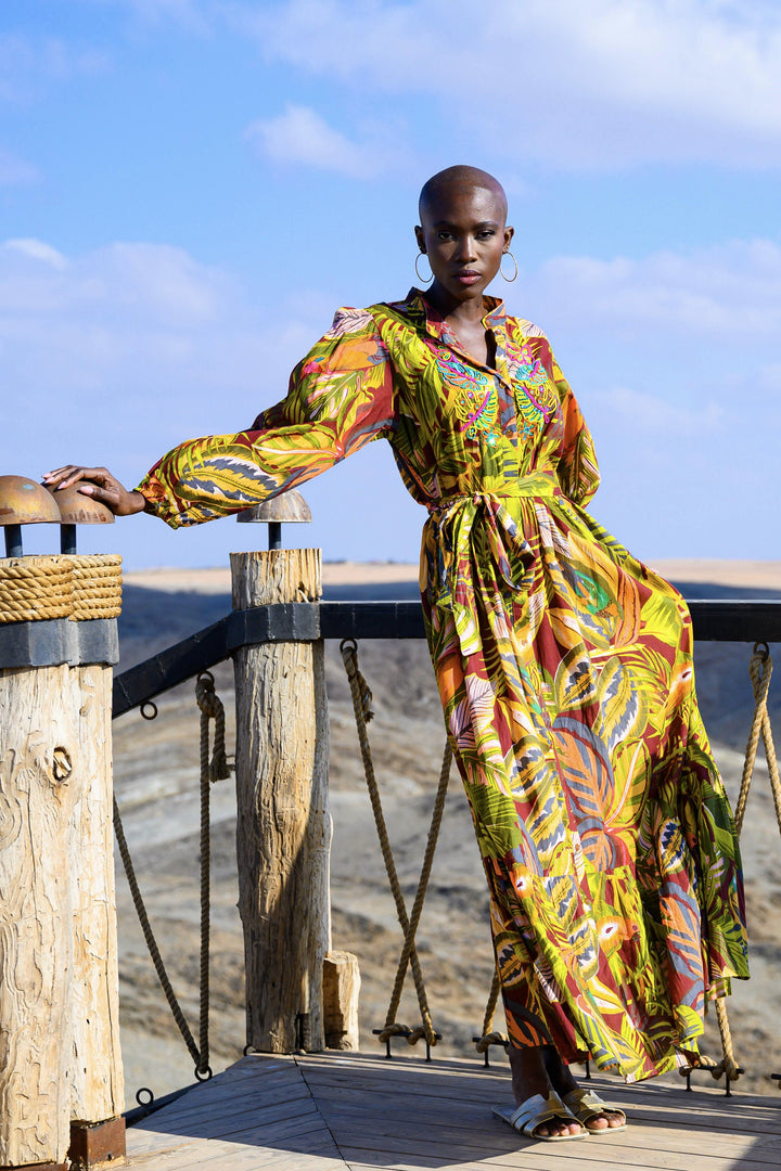 Robe longue imprimé tropical Verone - Robes