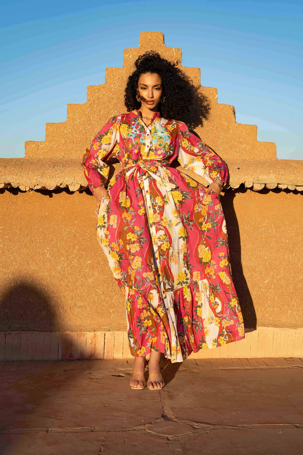 Robe longue imprimé tropical Verone - Robes