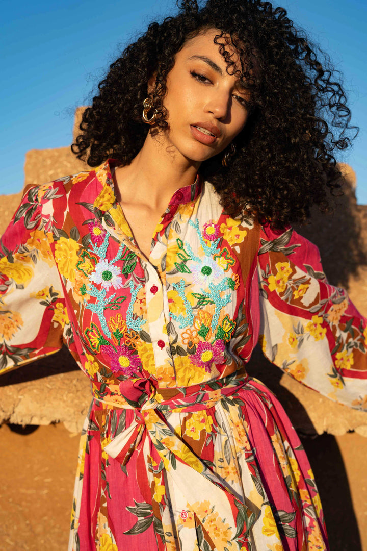 Robe longue imprimé tropical Verone - Robes